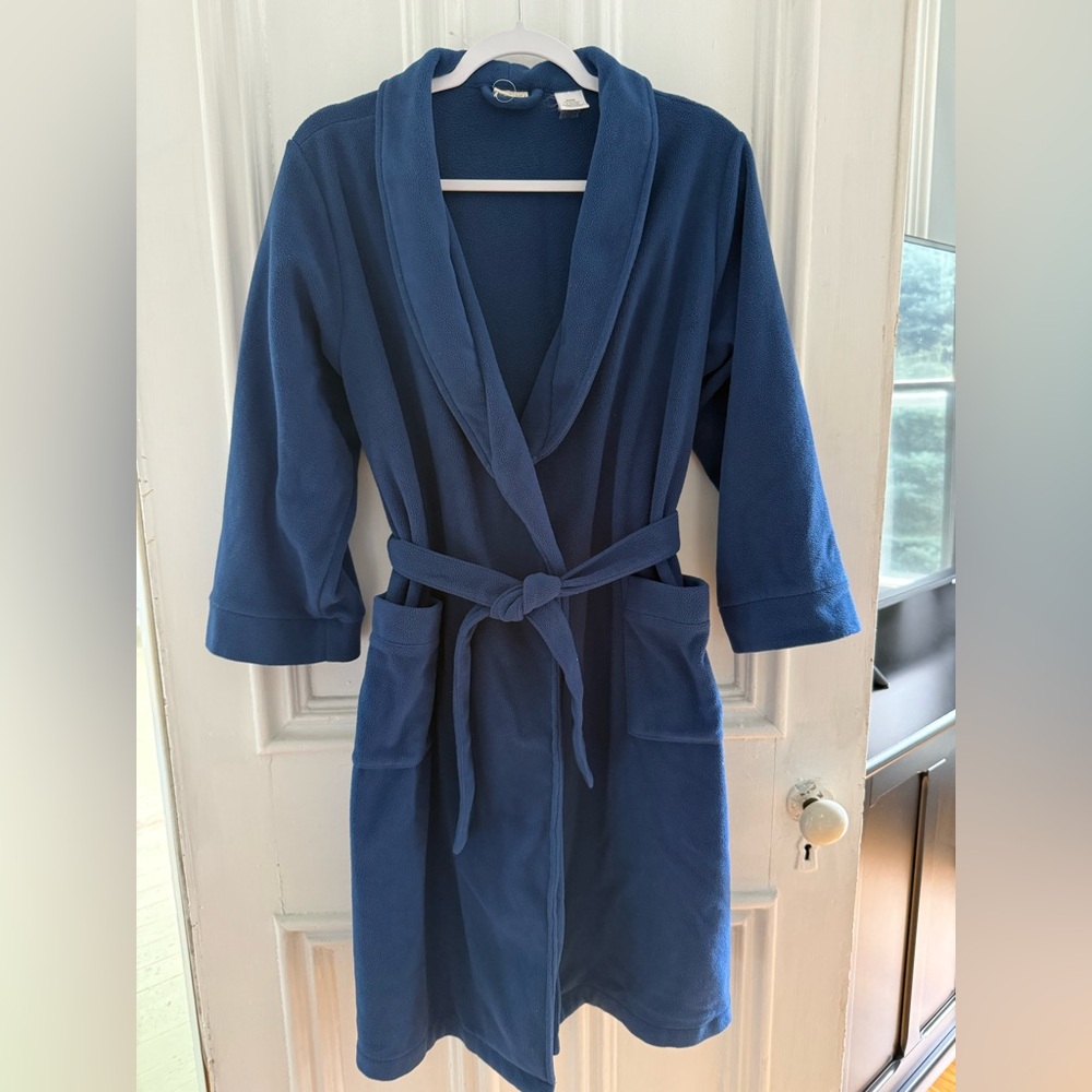 L.L. Bean Blue Fleece Robe